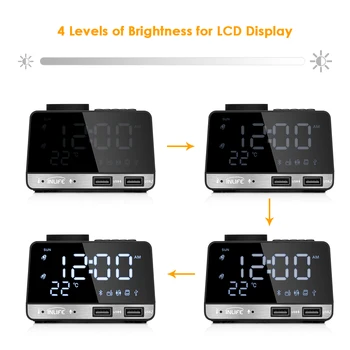 LED-uri Digitale Ceas Deșteptător Bluetooth Radio, serviciu de Trezire Radio FM Difuzor Electronice Ceasuri pentru Desktop Acasă Decration Ceas Ceas de Masa
