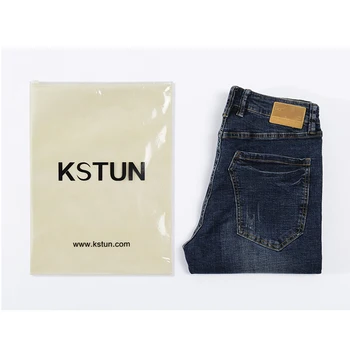 KSTUN Mens Blugi Brand Iarna Blugi Albastru Inchis Subțire Porțiune Dreaptă de Afaceri Casaul Pantaloni Denim Clasic Barbati Blugi Hombre 2019