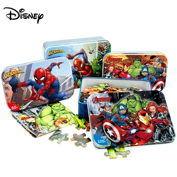 Disney Marvel Spider-Man Cutie de Fier Puzzle de 100 Piese MARVEL Avengers Lemn Jucărie Puzzle