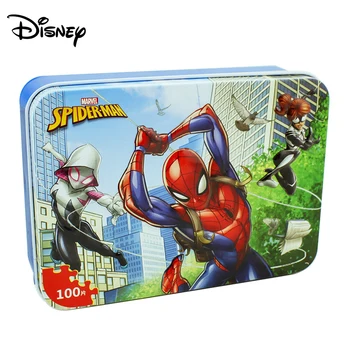 Disney Marvel Spider-Man Cutie de Fier Puzzle de 100 Piese MARVEL Avengers Lemn Jucărie Puzzle