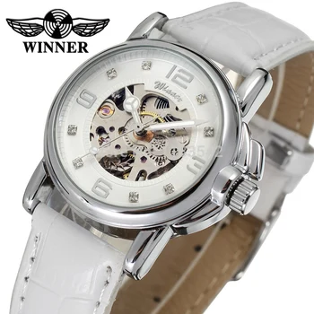 Câștigătorul de Moda de Top pentru Femei Brand Viziona cele mai Noi de Design Ceasuri Doamna de Bună Calitate Fabrică de ceasuri Magazin Casual Ceas de mână de Culoare Albă