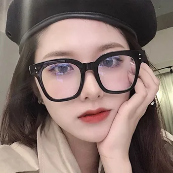 HUHAITANG Stil coreean Fierbinte de Vânzare Ochelari Cadru Noua Moda Simplu Ochelari Roșu Net Strada Împușcat Ochelari de vedere
