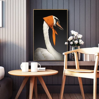Nordic Swan Imprimare Perete Pictură În Ulei Poza Poze De Perete Decor Dormitor Decor Acasă Cuadros