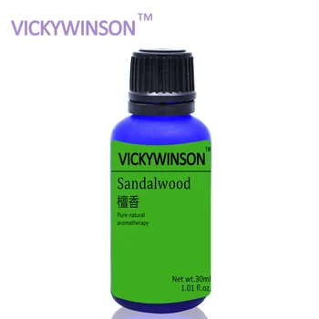 VICKYWINSON lemn de Santal ulei esential aromoterapie 30ml Plante Naturale, Ulei Esential de parfum Parfum Auto Supliment WX18