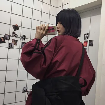 Jachete Femei BF Stil Chic Harajuku Soare-dovada de Agrement Primăvară Cupluri Jacheta cu Fermoar High Street Toate-meci Populare Adolescenti Uza