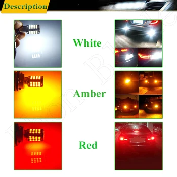 2 x 1157 BAY15D P21/5W lumina led-uri auto alb roșu galben chihlimbar 56 smd auto motociclete stop de frână rândul său, lumini de semnalizare lampa bec de 6V DC