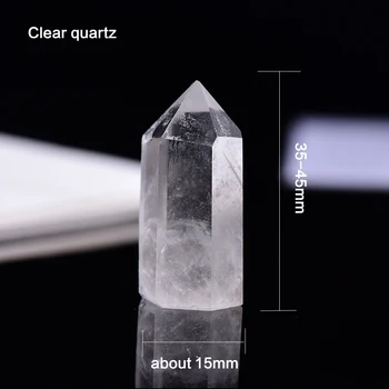 35-45mm Naturale Transparență de Cristal de Cuarț Punct de Piatră de Vindecare Prisme Hexagonale Obelisc Bagheta Tratament Piatra Decor Acasă