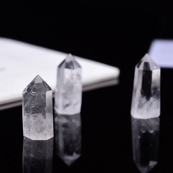 35-45mm Naturale Transparență de Cristal de Cuarț Punct de Piatră de Vindecare Prisme Hexagonale Obelisc Bagheta Tratament Piatra Decor Acasă