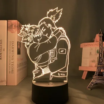 Anime Lumina Naruto Shikamaru si Temari Lampa pentru Dormitor Led Lumina de Noapte Anime Naruto Decor Veioza Copii Cadou de Ziua Copilului