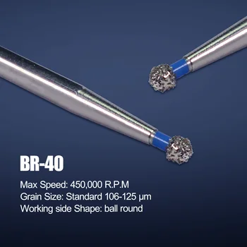 BR40 de înaltă calitate, 50pcs/10packs Balonul Rotund Piesa Turbina Freze de Diamant Stomatologie Laborator sau Clinica Instrumente