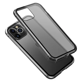 Mată Backplane Metal Bumper Pentru Apple iphone 12 Pro MAX Cazul Subțire de Aluminiu Cadru de Acoperire pentru iPhone 12 MIni Subțire Translucid