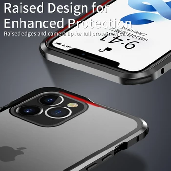 Mată Backplane Metal Bumper Pentru Apple iphone 12 Pro MAX Cazul Subțire de Aluminiu Cadru de Acoperire pentru iPhone 12 MIni Subțire Translucid