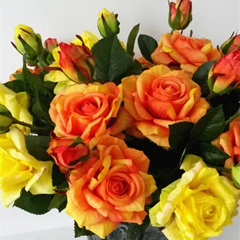 Latex Artificial a crescut de Flori pentru Nunta Doi Șefi Real Atinge Floare trandafir Acasă decoratiuni Petrecere de Nunta buchet consumabile