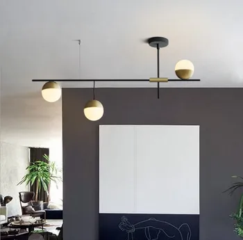 Postmodern lux living bucatarie pandantiv lampă de designer piuliță personalitate creatoare villa restaurant minge de sticlă pandantiv lumini
