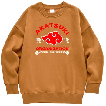 Naruto Akatsuki Organizarea Hanorac Fleece Moda Pulover Barbati Casual Toamna Jachete Hanorace Hip Hop Cald Streetwear
