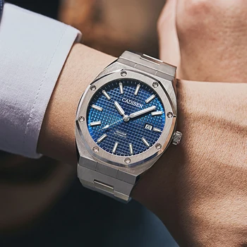 CADISEN Brand de Top În 2020 Nou 42MM Populare Bărbați Mechanical Ceas de mână din Oțel Inoxidabil Ceas rezistent la apa 100M Ceasuri reloj hombre