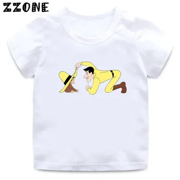 2020 Noi de Vara Baieti T shirt curiosul George Desene animate de Imprimare Copii T-Shirt Maimuță Amuzant pentru Copii Fete Topuri Haine,HKP5266
