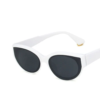 Retro Ochi de Pisică Femei Bărbați ochelari de Soare Tan Gri Lentile UV400 Protecție a Ochilor Fata Sexy si Damele de Moda Clasic în aer liber Ochelari