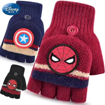 Disney Spider man pentru Copii pe Jumătate degetul Mănuși de Cald Iarna Cinci degete Băieți Fete Copii Clapetă Copilul Magic de Lână Mănuși