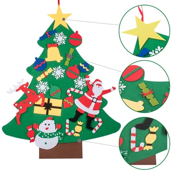 3D DIY Simțit Decorațiuni pentru Bradul de Crăciun Ornamente de Crăciun Cadou de Crăciun Pentru Copii de Craciun Noel 2020New An Decor Pentru Casa