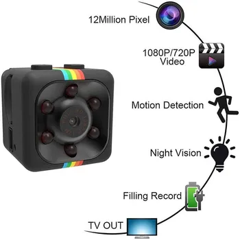 Camera Auto DVR cu Infraroșu Masina Mini Camera Video HD Night Vision DV aparat de Fotografiat Copil