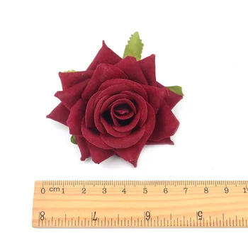 100buc/lot Flori Artificiale de Trandafir Capete 6cm Pentru Masina de Nunta Decorative Diy Scrapbooking Simulare Fals a Crescut de Flori de Perete Meserii
