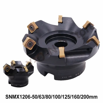 DINCOLO de Înaltă Precizie freze SNMX SNMX1206 50 63 80 100 125 160 mm CNC Rapid Hrana Față de Frezat Placă de Înaltă Rezistență