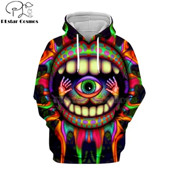 PLstar Cosmos Hippie Mandala Trippy Abstract Psihedelice 3d ochi hanorace/Hanorac de Iarna de toamna cu maneci Lungi streetwear-33