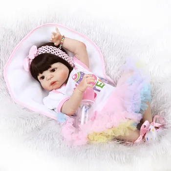 NPK silicon corp plin renăscut păpuși realiste manual papusi pentru copii fata de moda jucărie pentru copii Impermeabil Boneca Model Cadouri