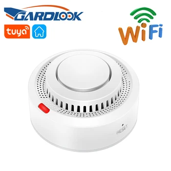 GARDLOOK Wifi Detector de Fum, Senzor de Incendiu, Detector de Fum Wifi Protecție la Foc de Alarmă de Securitate Acasă Tuya de Viață Inteligentă APP