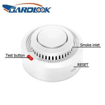 GARDLOOK Wifi Detector de Fum, Senzor de Incendiu, Detector de Fum Wifi Protecție la Foc de Alarmă de Securitate Acasă Tuya de Viață Inteligentă APP