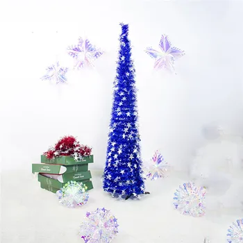 Pentagrama Trage Floare Pom De Crăciun Artificial Pliabil Pom De Craciun Petrecere De Vacanță Decoratiuni Pentru Casa Si Gradina Decor
