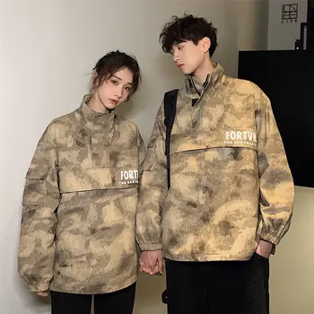 Mens coreean pulover, Jachete și Scrisoare de Imprimare jacheta Camuflaj 2020 toamna moda Topuri Supradimensionate unisex canadiană haina