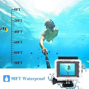 Acțiune Camera Ultra HD Reglabil Subacvatice WiFi Sportive Recorder Camere pentru Înot, Surfing, Scufundări
