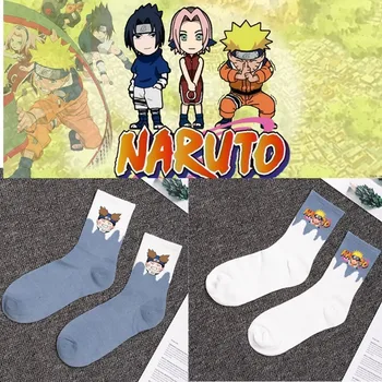Șosete Bărbați Naruto Om Șosete Echipajului Adult Casual Moale Sox Înaltă Calitate Uchiha Sasuke Bumbac Imprimare De Toamna Iarna La Modă Calcetines