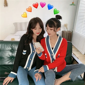 Trunchiate Cardigan Tricot Indesata Gilet Femme Manche Longue Haine De Iarnă Pentru Femei Chic Lazy Oaf Toamna 2020 Coreean Pulover Blusa Termica