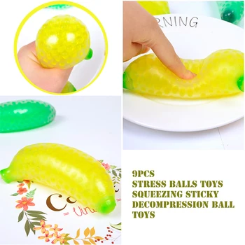 9pcs Spongios Curcubeu Mingea Jucărie Compresibil Presiune Jucărie de Relief de Stres Mingea Jucărie Pentru Copii Jucarii pentru Copii Papusa Jucării Pentru Copil Fata de Adult