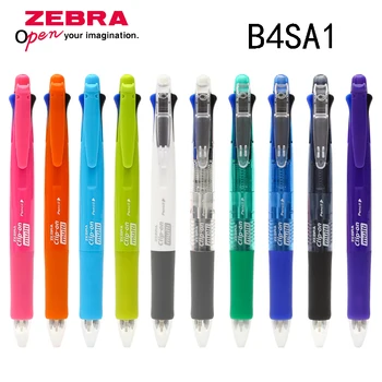 Zebra B4SA1 Clip-On 4 Culoare 0,7 mm Pix Multi Pen (Negru, Albastru, Rosu, Verde) + 0,5 mm Creion