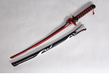 Pentru joc OW Genji sabia Anime cosplay săbii de oțel carbon rosu lama katana samurai recuzită ascuțite gata de aprovizionare/